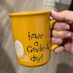 Message Mug “have a Grade A day!” Egg humor Cup
